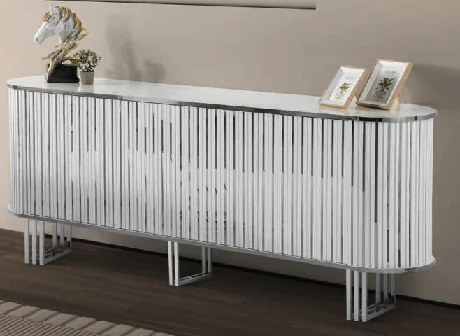 NEHIR CONSOLE WHITE SILVER