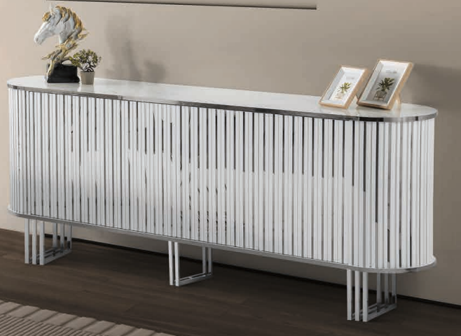 NEHIR CONSOLE WHITE SILVER