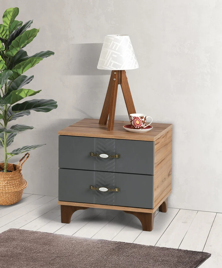 TUGCE ATLANTİK ANTHRACITE NIGHTSTAND