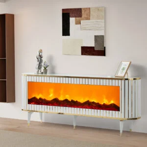 GAMZE TV UNIT WHITE GOLD
