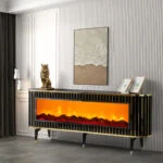 GAMZE TV UNIT BLACK GOLD