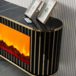 GAMZE TV UNIT BLACK GOLD