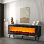 GAMZE TV UNIT BLACK SILVER